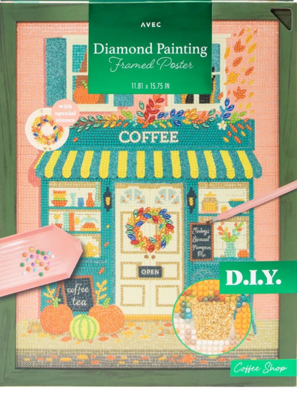 Fall/Halloween Diamond DIY Painting Framed Poster